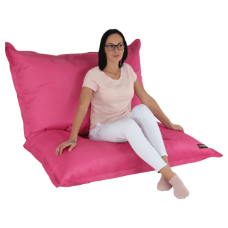 Fotoliu tip sac, material textil roz, GETAF