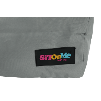 Fotoliu tip sac, gri/material textil verde, ALIMOR