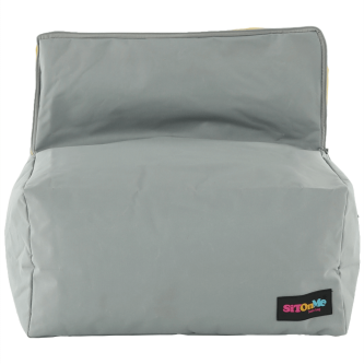 Fotoliu tip sac, gri/material textil verde, ALIMOR