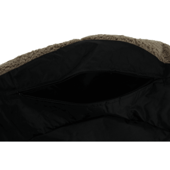 Fotoliu tip sac, material textil maro deschis, ALMERO