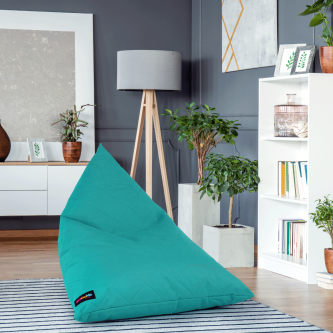 Fotoliu tip sac, material textil turcoaz, VETOK