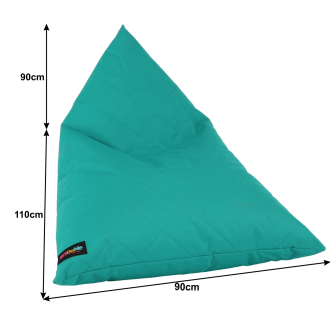 Fotoliu tip sac, material textil turcoaz, VETOK