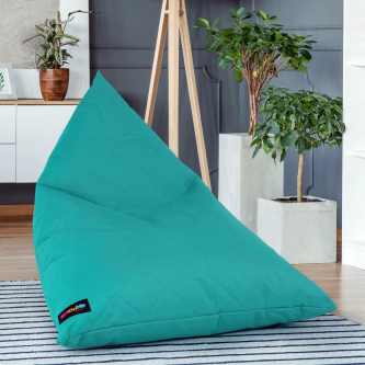 Fotoliu tip sac, material textil turcoaz, VETOK