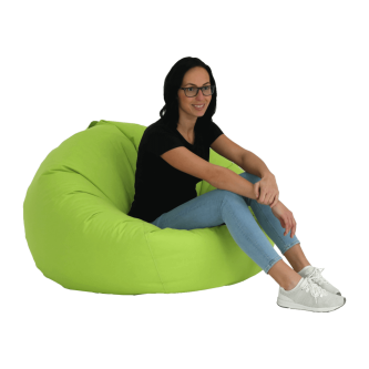 Fotoliu tip sac, material textil verde, KATANI
