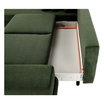 Canapea, verde, model stânga, SELBY