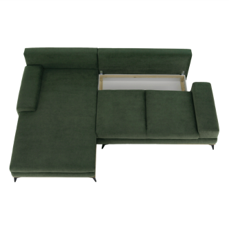 Canapea, verde, model stânga, SELBY