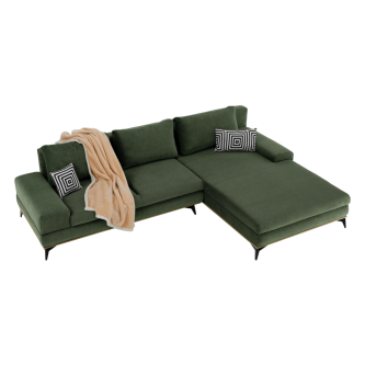 Canapea, verde, model dreapta, SELBY
