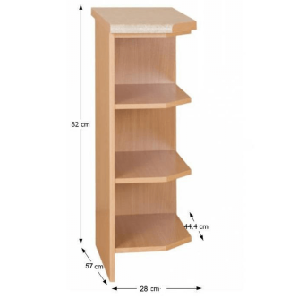 Dulap bucătărie, arin, de dreapta, LORA MDF NEW KLASIK S30N
