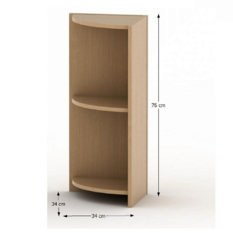 Dulap de colţ margine, fag, TEMPO ASISTENT NEW 014