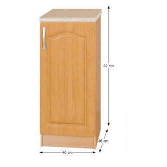 Dulap bucătărie, arin, de dreapta, LORA MDF NEW KLASIK S41