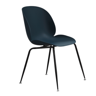 Scaun, albastru închis / negru, plastic / metal, SONAIA