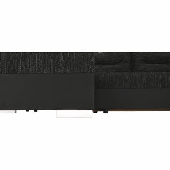 Colţar reversibil, negru/negru spicat, STILA