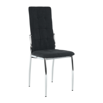 Scaun, ţesătură negru/metal, ADORA NEW