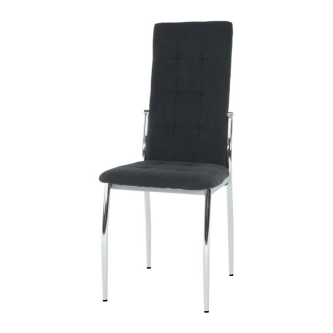 Scaun, ţesătură negru/metal, ADORA NEW