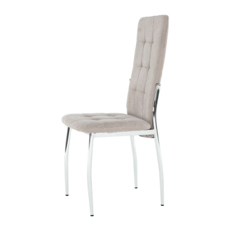 Scaun bucătărie, material textil maro/metal, ADORA NEW