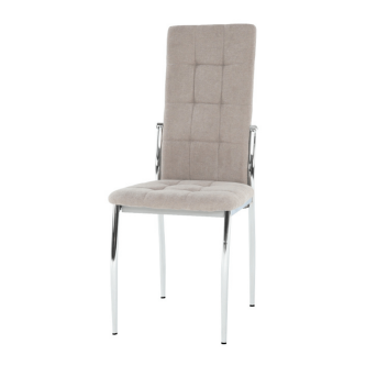 Scaun bucătărie, material textil maro/metal, ADORA NEW