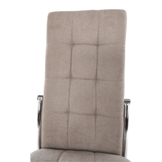 Scaun bucătărie, material textil maro/metal, ADORA NEW
