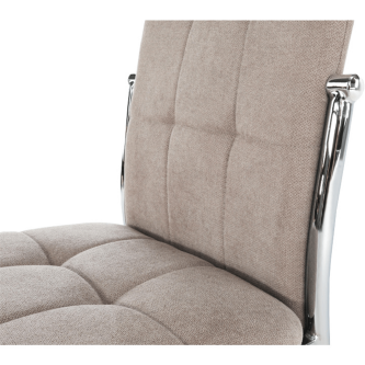 Scaun bucătărie, material textil maro/metal, ADORA NEW