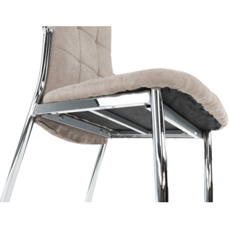 Scaun bucătărie, material textil maro/metal, ADORA NEW