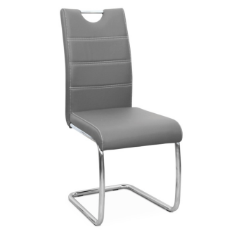 Scaun de bucătărie, gri deschis/cusătura deschisă, ABIRA NEW