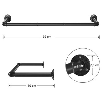 Suport pentru haine Wellsville (set de 2)