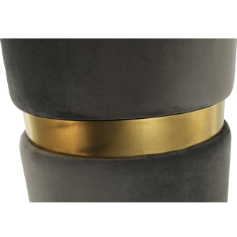 Taburet, catifea Velvet gri maroniu/vopsea aurie, VIZEL