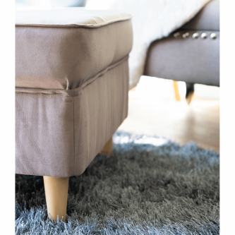 Taburet modern, bej-gri/fag, RUTINO