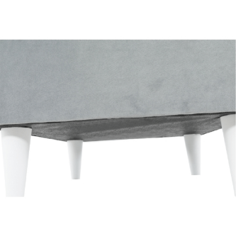 Taburet modern, gri deschis/alb, RUTINO