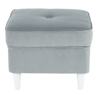 Taburet modern, gri deschis/alb, RUTINO