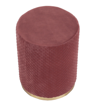 Taburet, catifea Velvet roz/vopsea aurie, BARICA