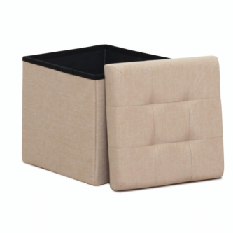 Taburet, material textil bej, FALON