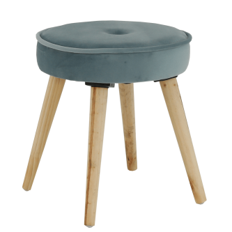 Taburet, catifea Velvet gri albăstrui/pin, MERLE