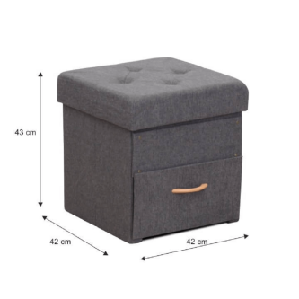 Taburet, gri, SULOT TYP 1