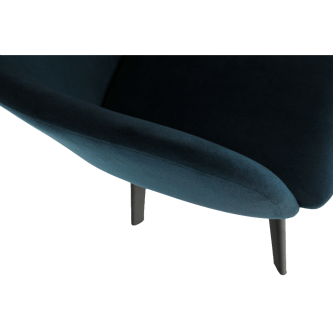 Scaun dining, albastru/negru, TANDEL
