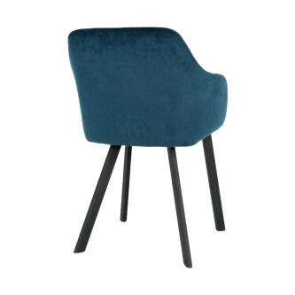Scaun dining, albastru/negru, TANDEL