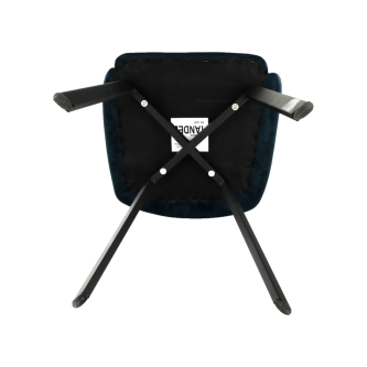 Scaun dining, albastru/negru, TANDEL