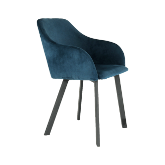 Scaun dining, albastru/negru, TANDEL