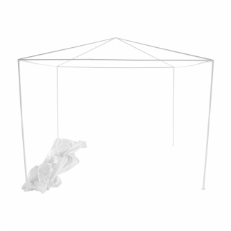 Cort de grădină pentru party, alb, 3x3 m, TEKNO TYP 1