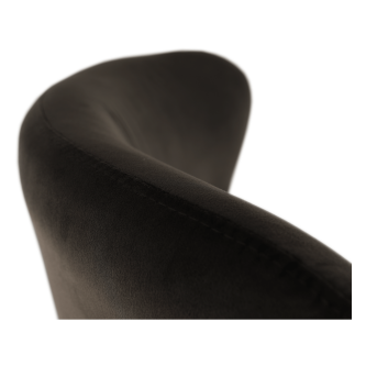 Fotoliu de design, catifea Velvet gri maroniu TAUPE, TENAL