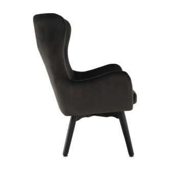 Fotoliu de design, catifea Velvet gri maroniu TAUPE, TENAL