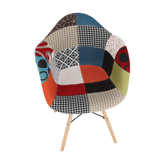 Scaun, ţesătură patchwork/fag, TOBO 3  NEW