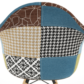 Scaun, ţesătură patchwork/fag, TOBO 3  NEW