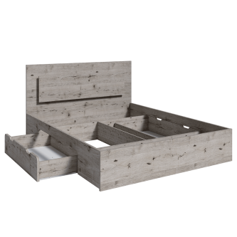 Set dormitor (dulap/pat/2 noptiere), stejar welington, TOGOS