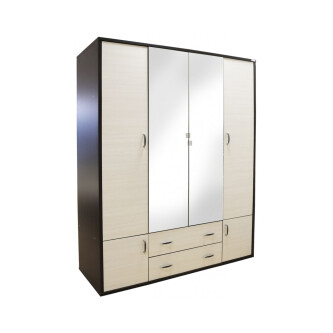 Dormitor Torino cu pat 140x200 cm wenge / ladin