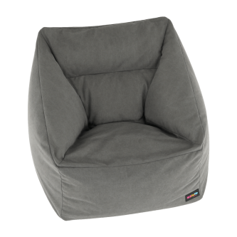 Fotoliu tip sac, material textil gri, URASON
