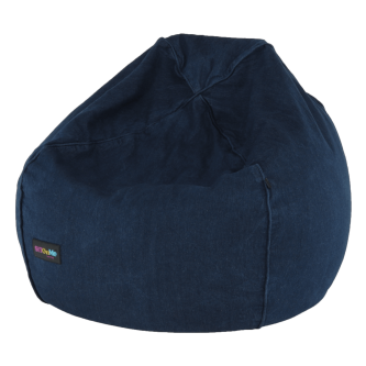 Fotoliu tip sac, material textil jeans, LAMIO