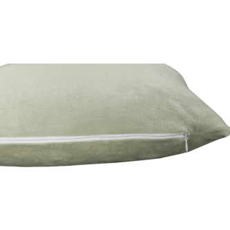 Pernă, material textil de catifea verde deschis, 45x45, ALITA TIPUL 14