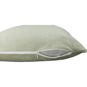 Pernă, material textil de catifea verde deschis, 45x45, ALITA TIPUL 14
