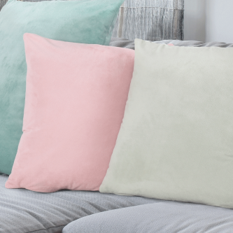 Pernă, material textil de catifea verde deschis, 45x45, ALITA TIPUL 14