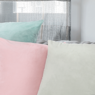 Pernă, material textil de catifea verde deschis, 45x45, ALITA TIPUL 14